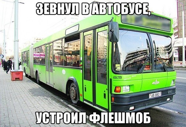 Приколы про автобус и остановку