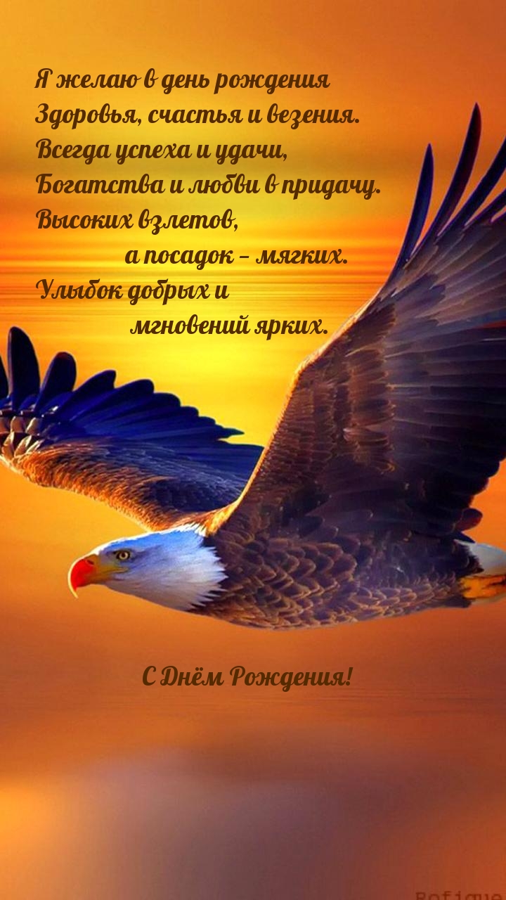 Я желаю в день рождения здоровья, счастья и везения.